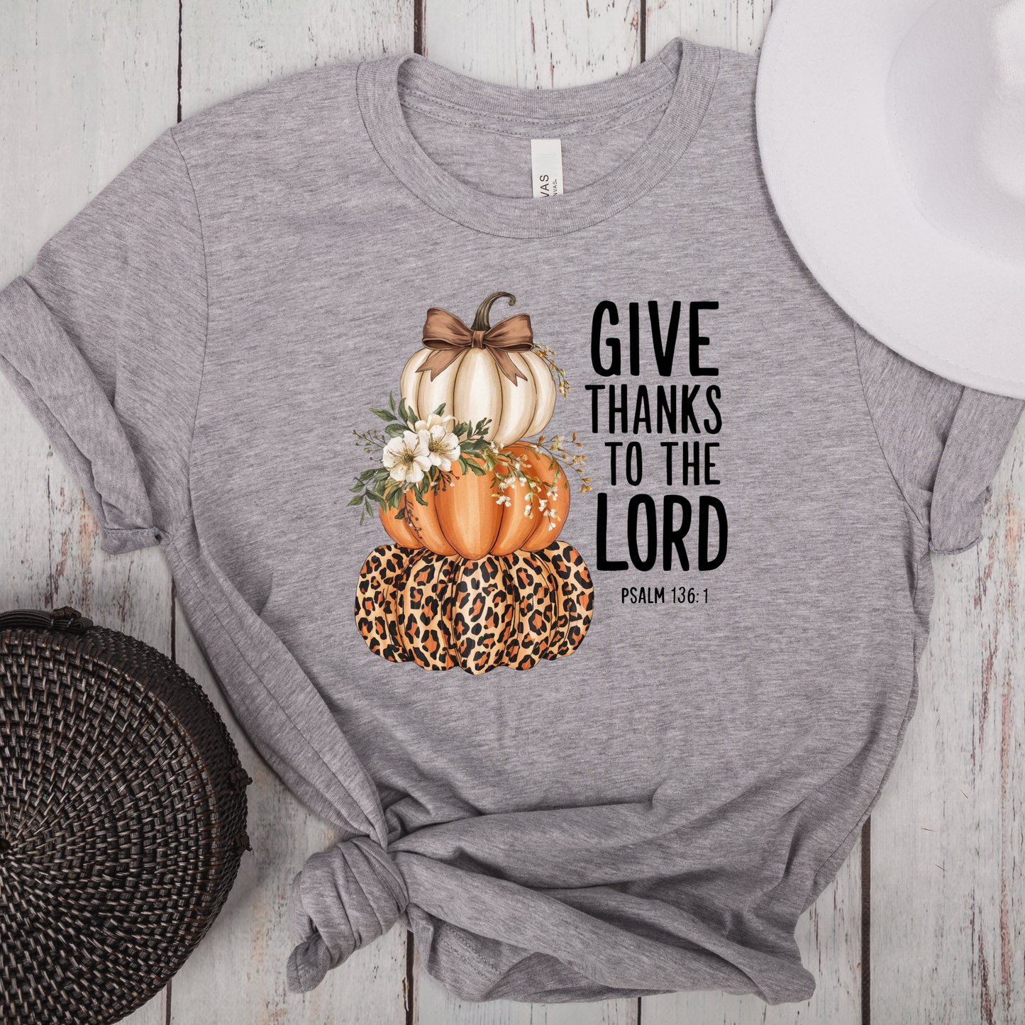 Give Thanks to God Fall Short Sleeve Graphic Tee