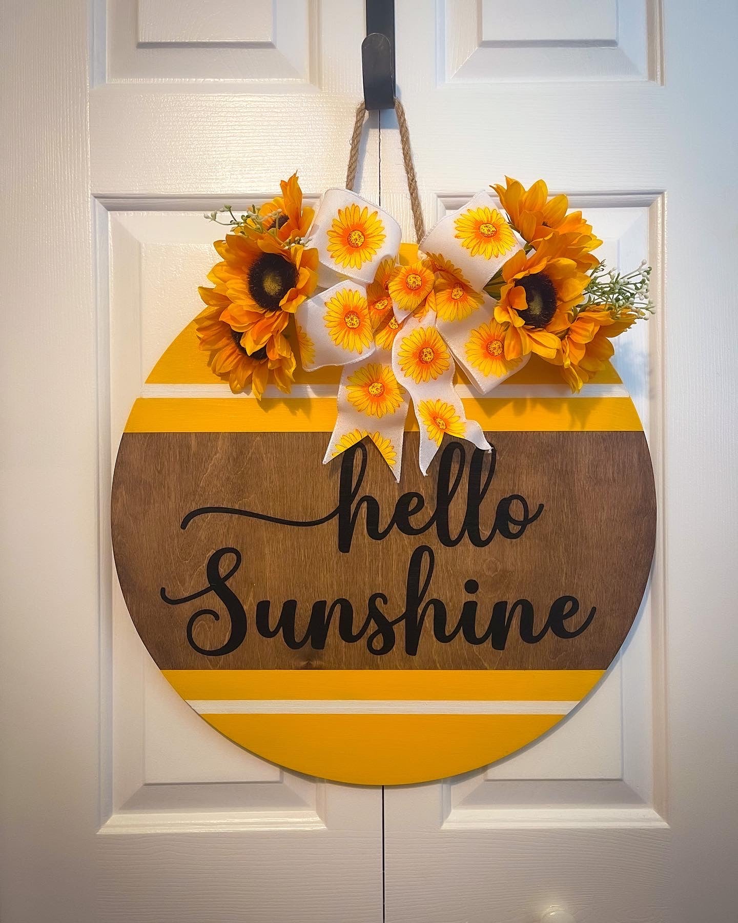 Hello Sunshine Wood Door Hanger