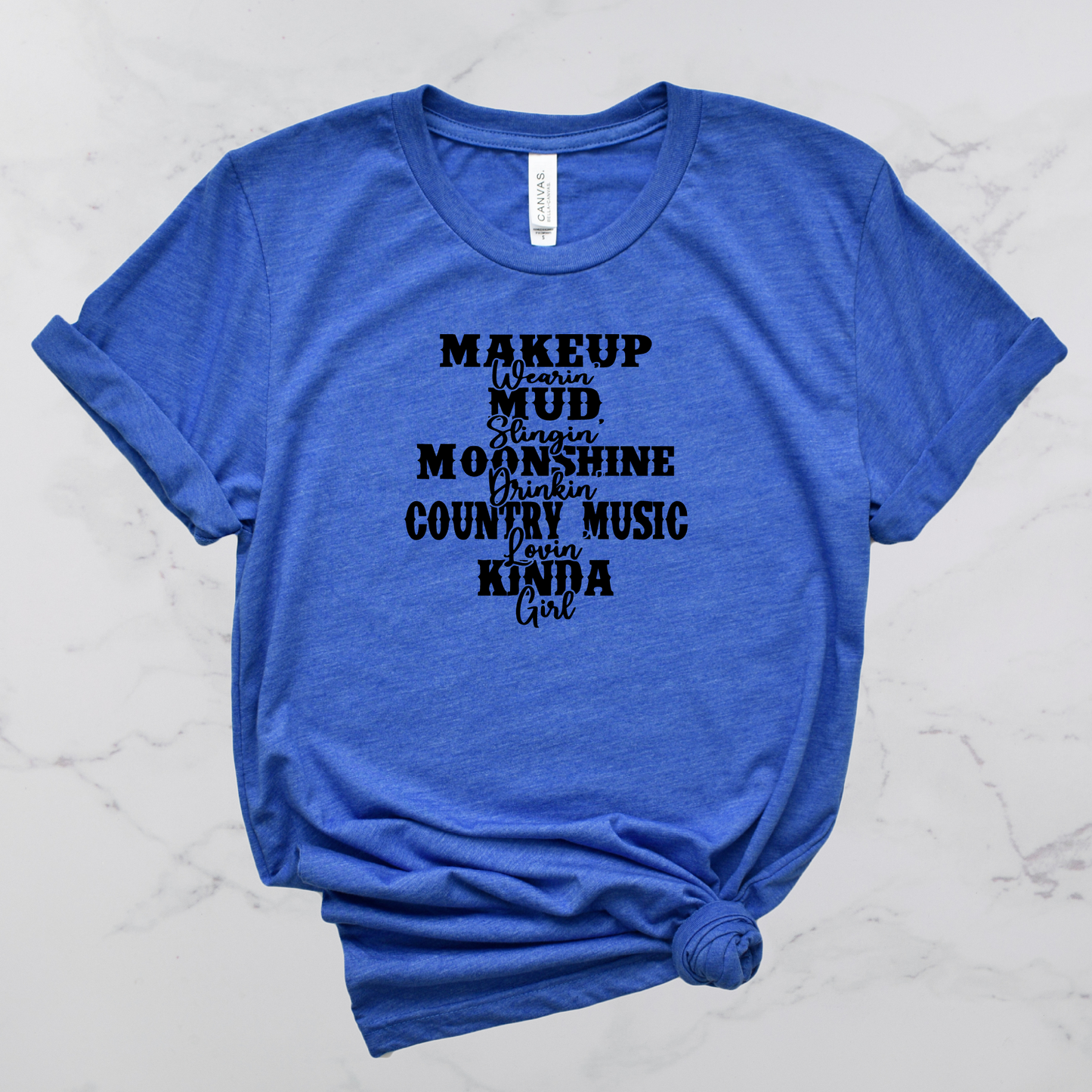 Makeup, Mud, Moonshine & Country Music Short Sleeve T-Shirt