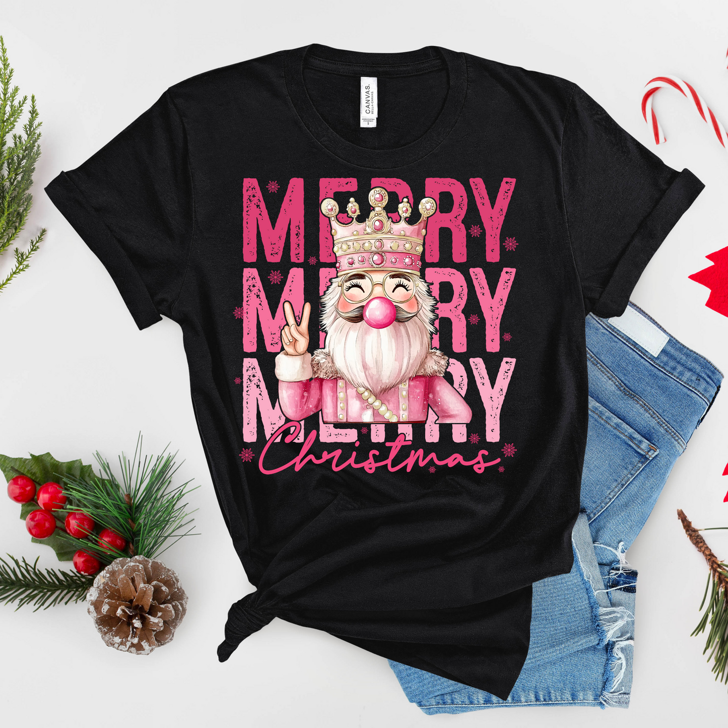 Merry Nutcracker Christmas T-Shirt – Merry Holiday Graphic Tee