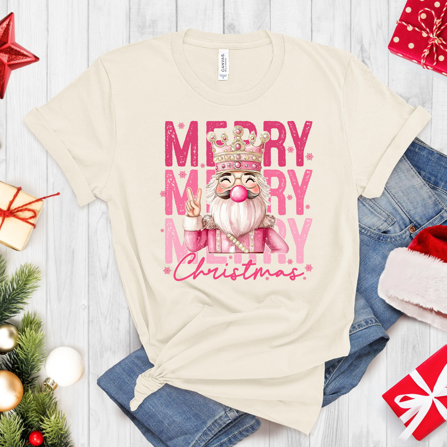 Merry Nutcracker Christmas T-Shirt – Merry Holiday Graphic Tee