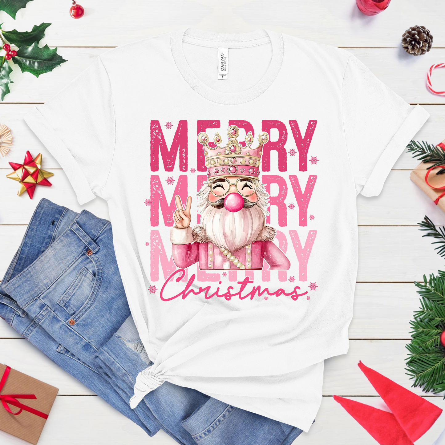 Merry Nutcracker Christmas T-Shirt – Merry Holiday Graphic Tee
