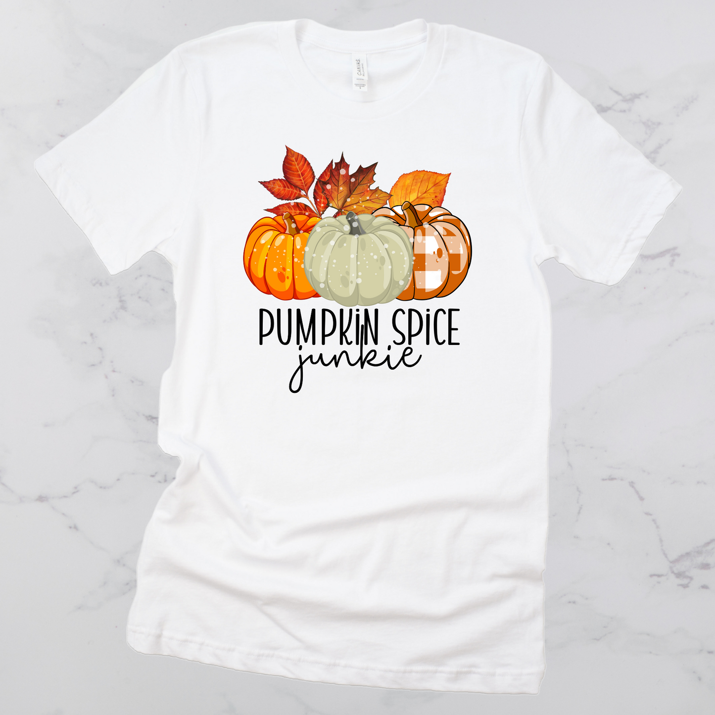 Pumpkin Spice Junkie Short Sleeve Graphic Tee