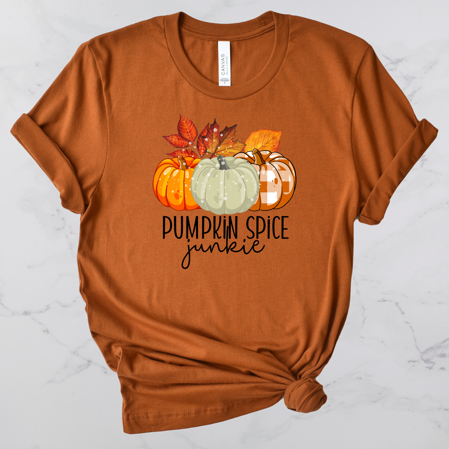 Pumpkin Spice Junkie Short Sleeve Graphic Tee