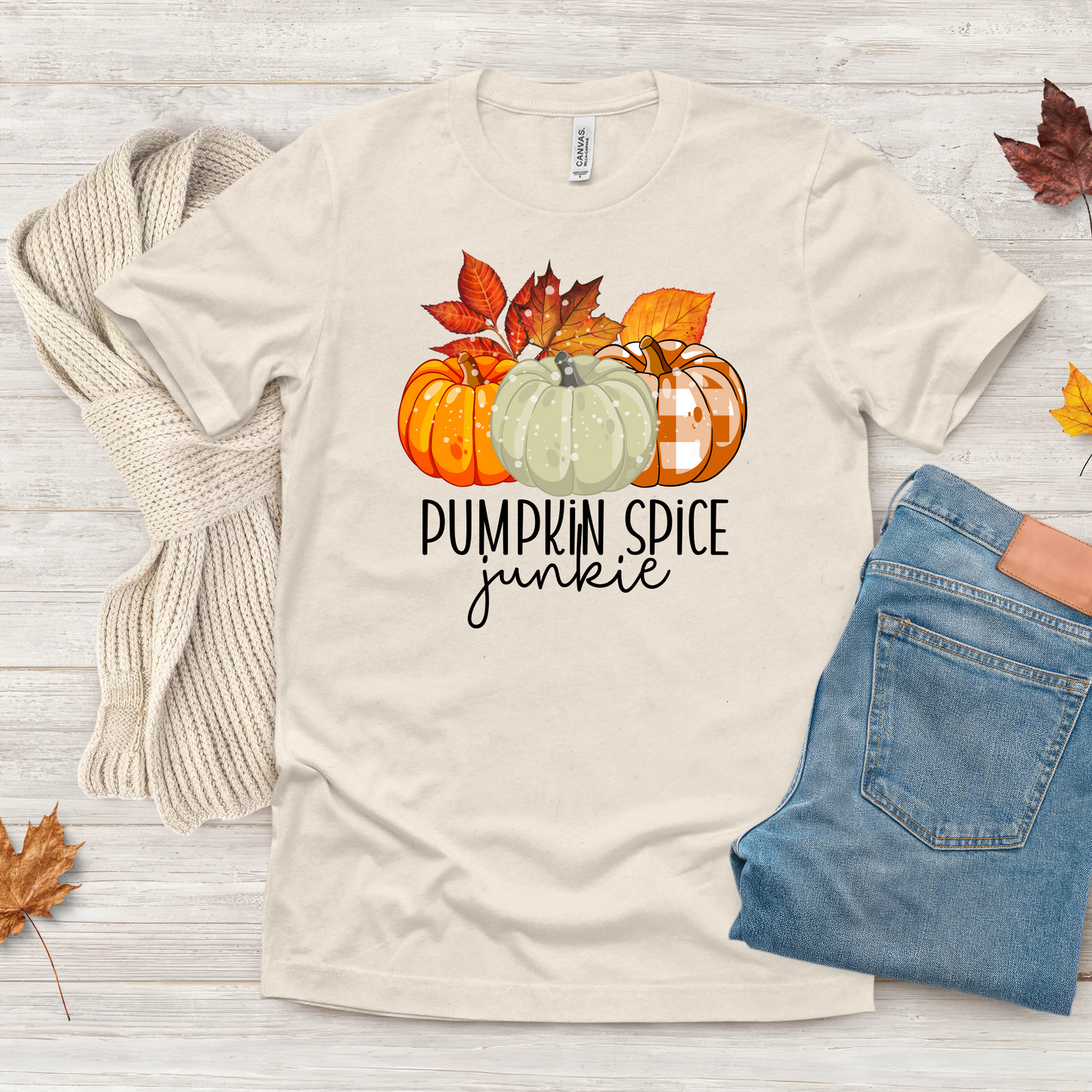 Pumpkin Spice Junkie Short Sleeve Graphic Tee