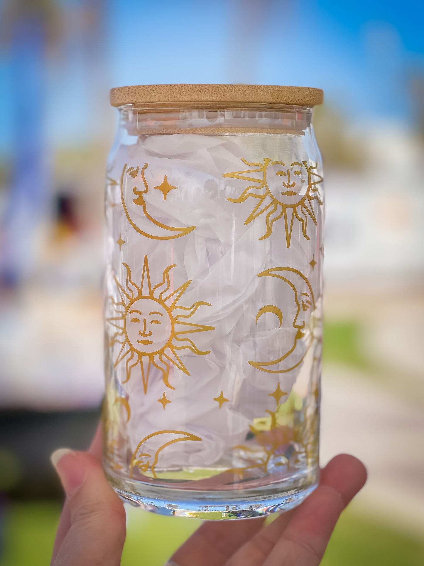 Sun & Moon Style Libbey Glass Cup