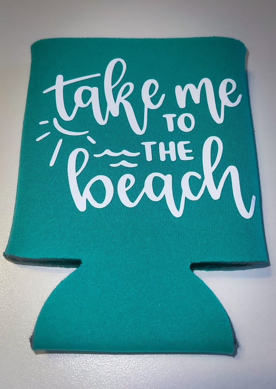 Beach Themed Can Cooler Sleeve