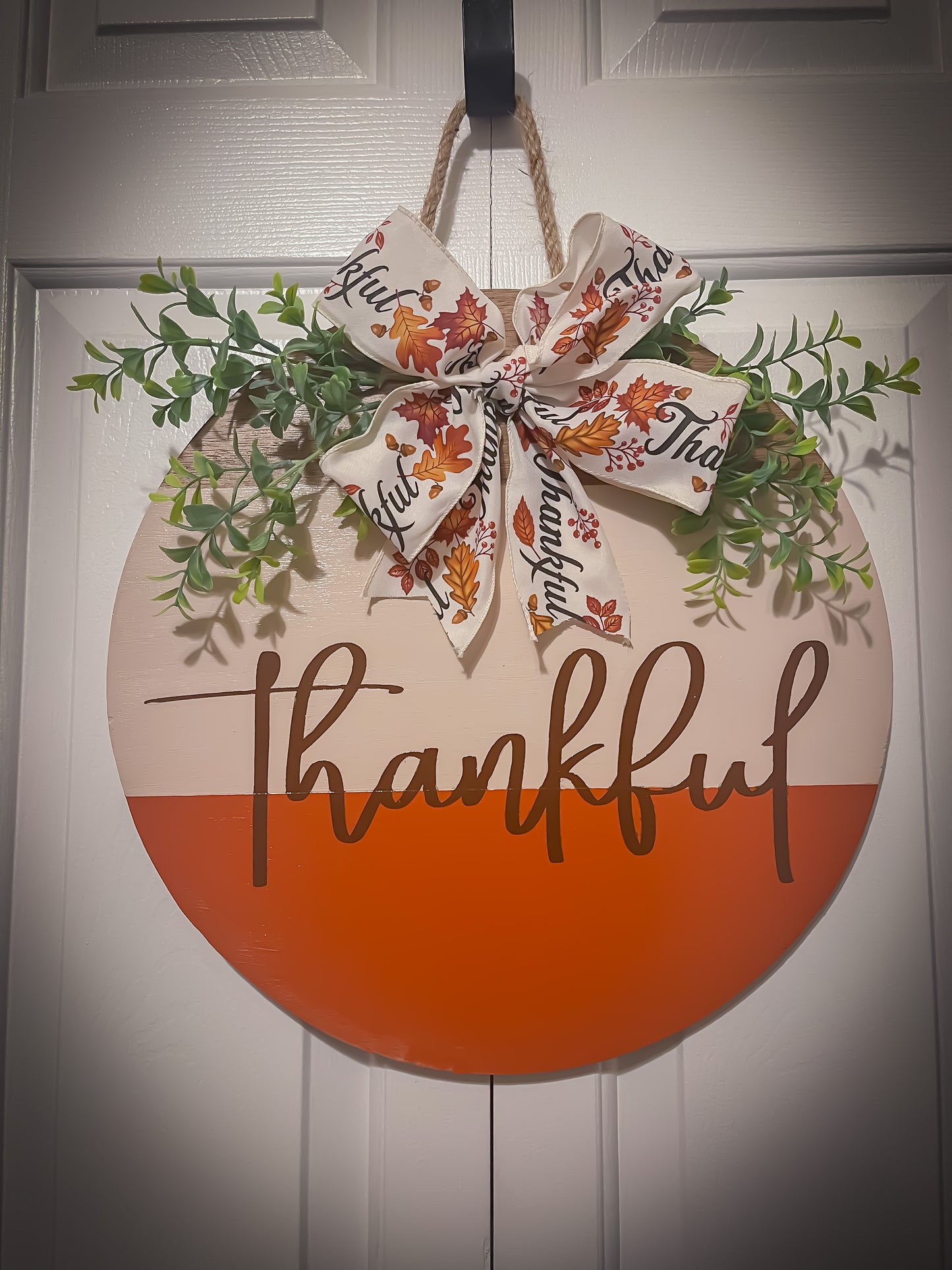 Thankful Wood Door Hanger