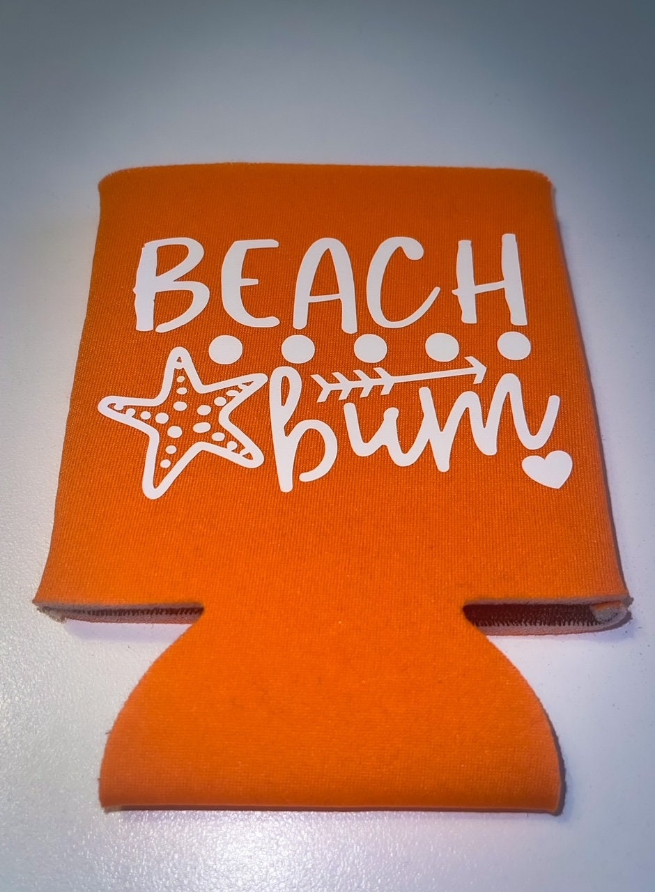 Beach Themed Can & Bottle Sleeves, Cozies, Drinking, Can Cooler, Can Sleeve, Bottle Sleeve, Beach