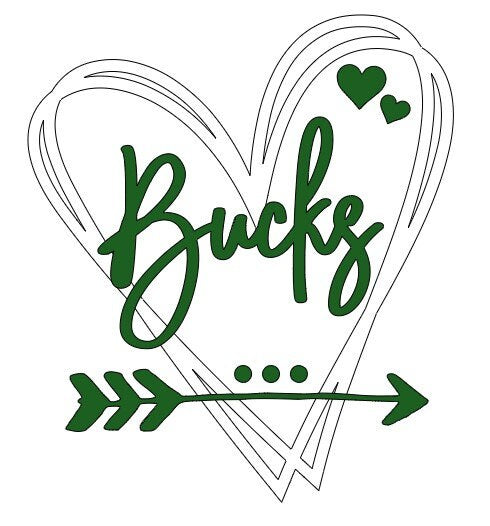 Customizable Sports Team Vinyl Heart Decal, Sticker, Heart, Decal, Vinyl, Cup Decal, Window Decal, Yeti Decal, Tervis Decal, Rtic Decal