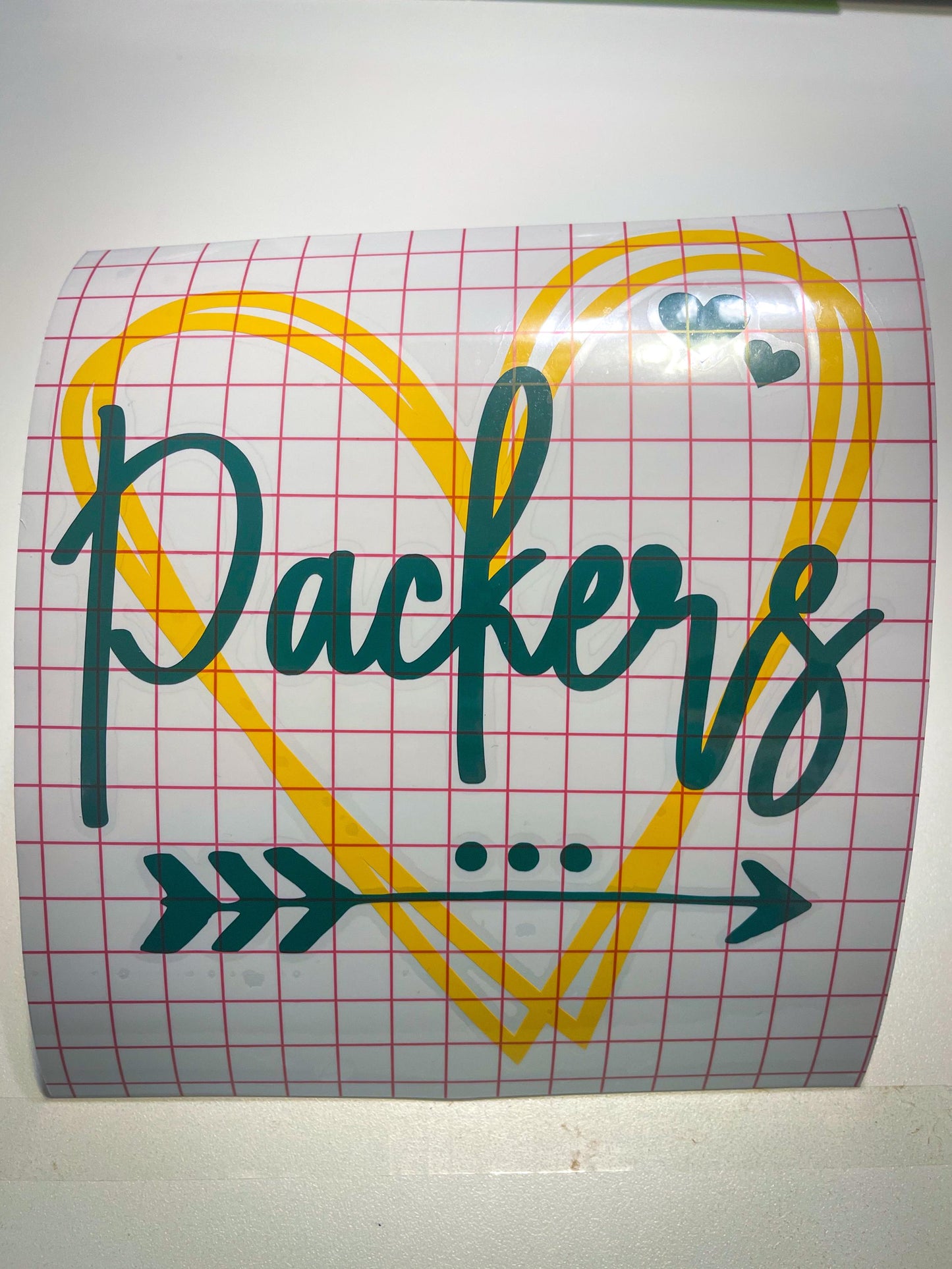 Packers Vinyl Heart Decal, Sticker, Heart, Decal, Vinyl, Cup Decal, Window Decal, Yeti Decal, Tervis Decal, Rtic Decal