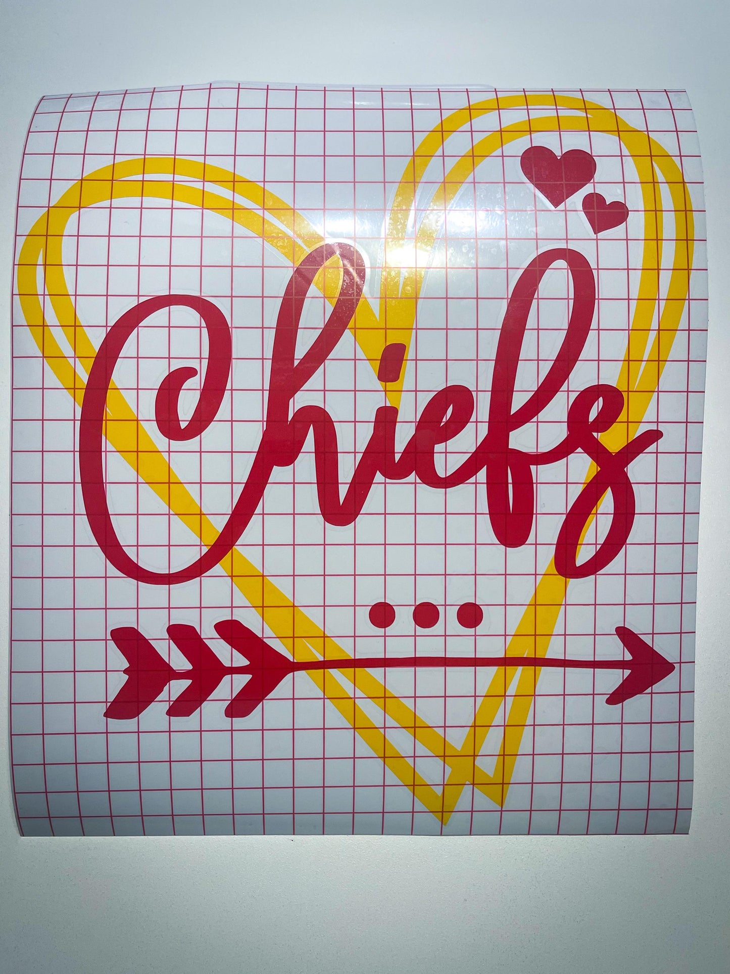 Chiefs Vinyl Heart Decal, Sticker, Heart, Decal, Vinyl, Cup Decal, Window Decal, Yeti Decal, Tervis Decal, Rtic Decal