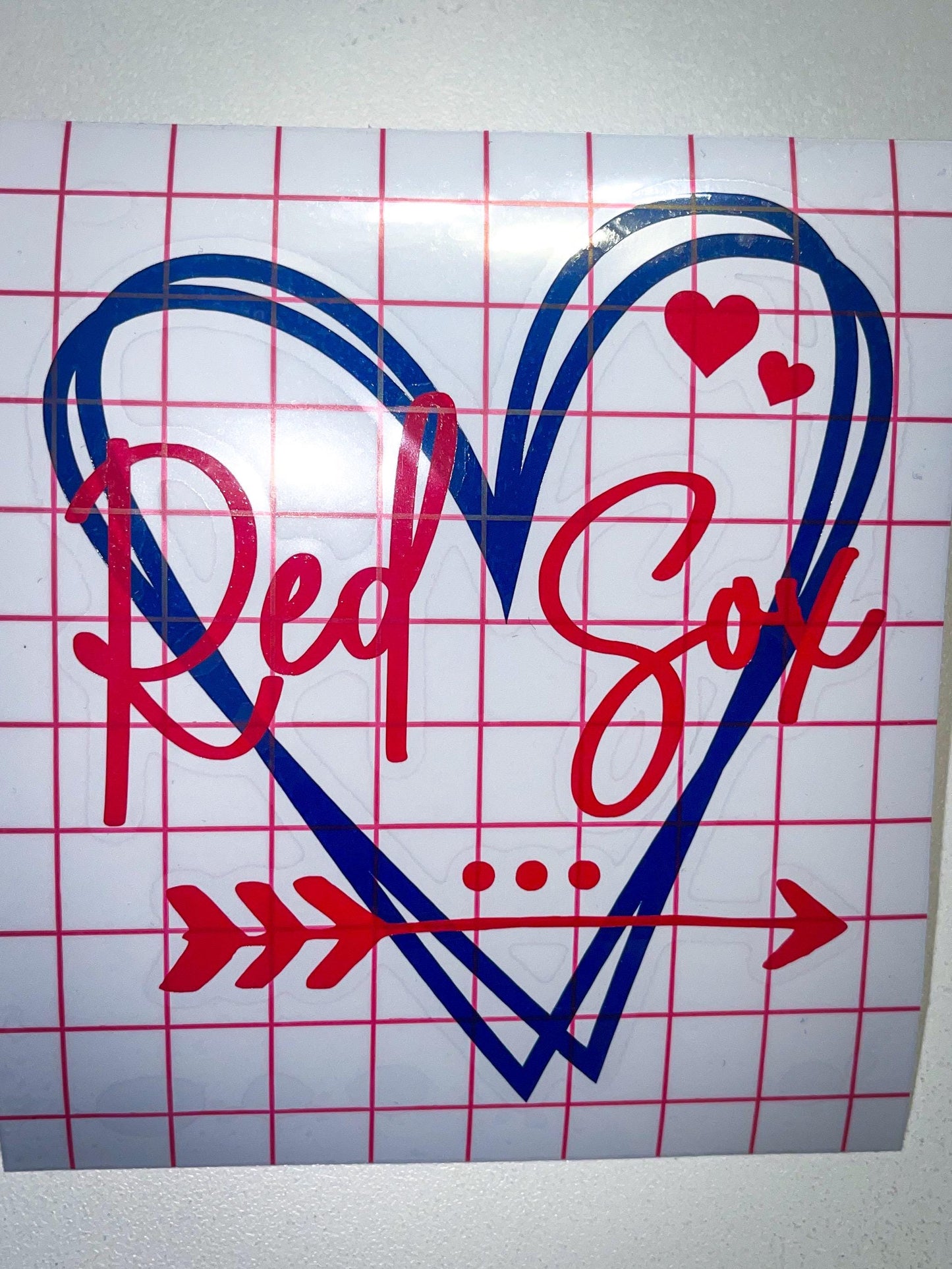 Red Sox Vinyl Heart Decal, Sticker, Heart, Decal, Vinyl, Cup Decal, Window Decal, Yeti Decal, Tervis Decal, Rtic Decal