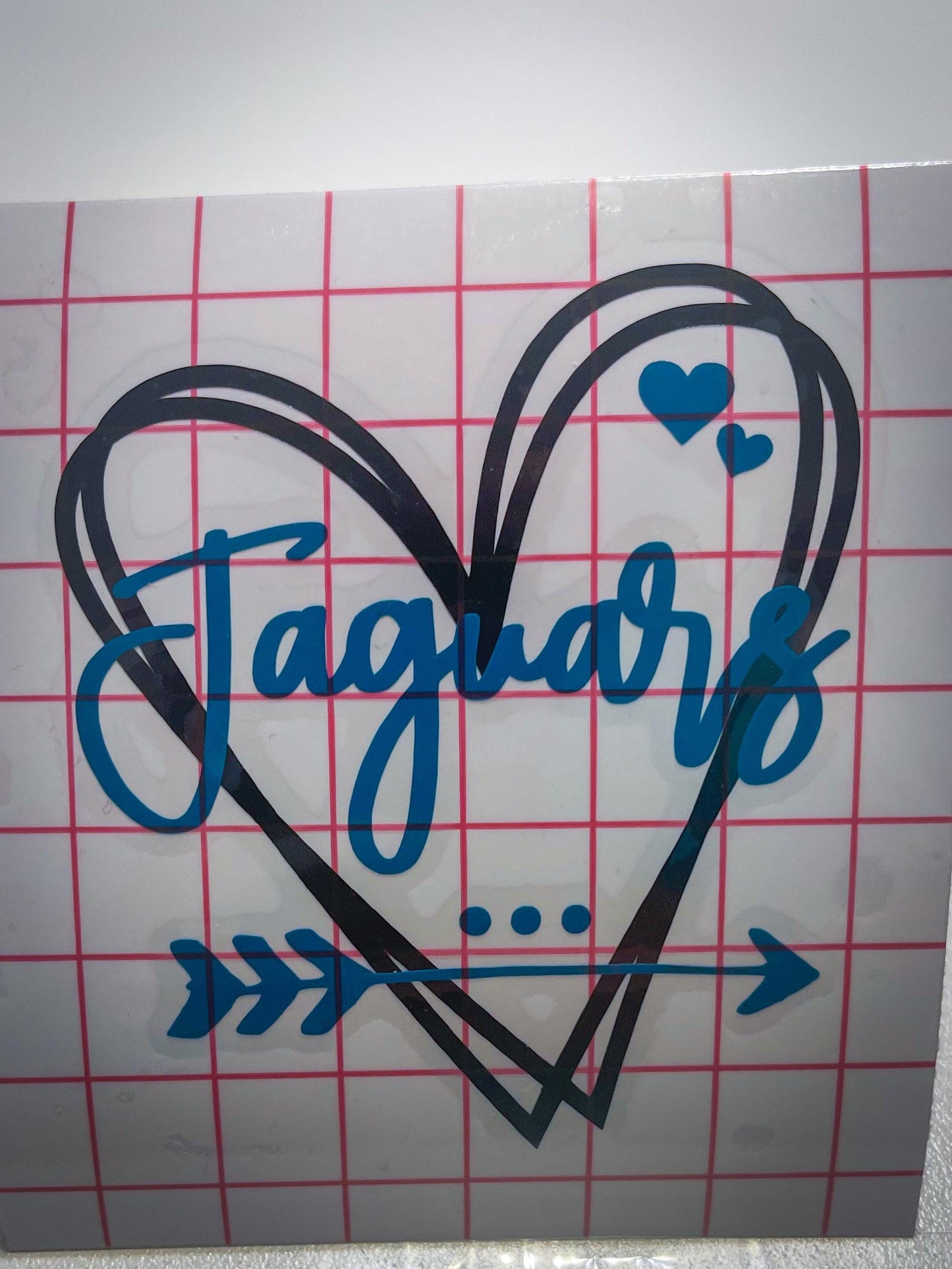 Jaguars Vinyl Heart Decal, Sticker, Heart, Decal, Vinyl, Cup Decal, Window Decal, Yeti Decal, Tervis Decal, Rtic Decal