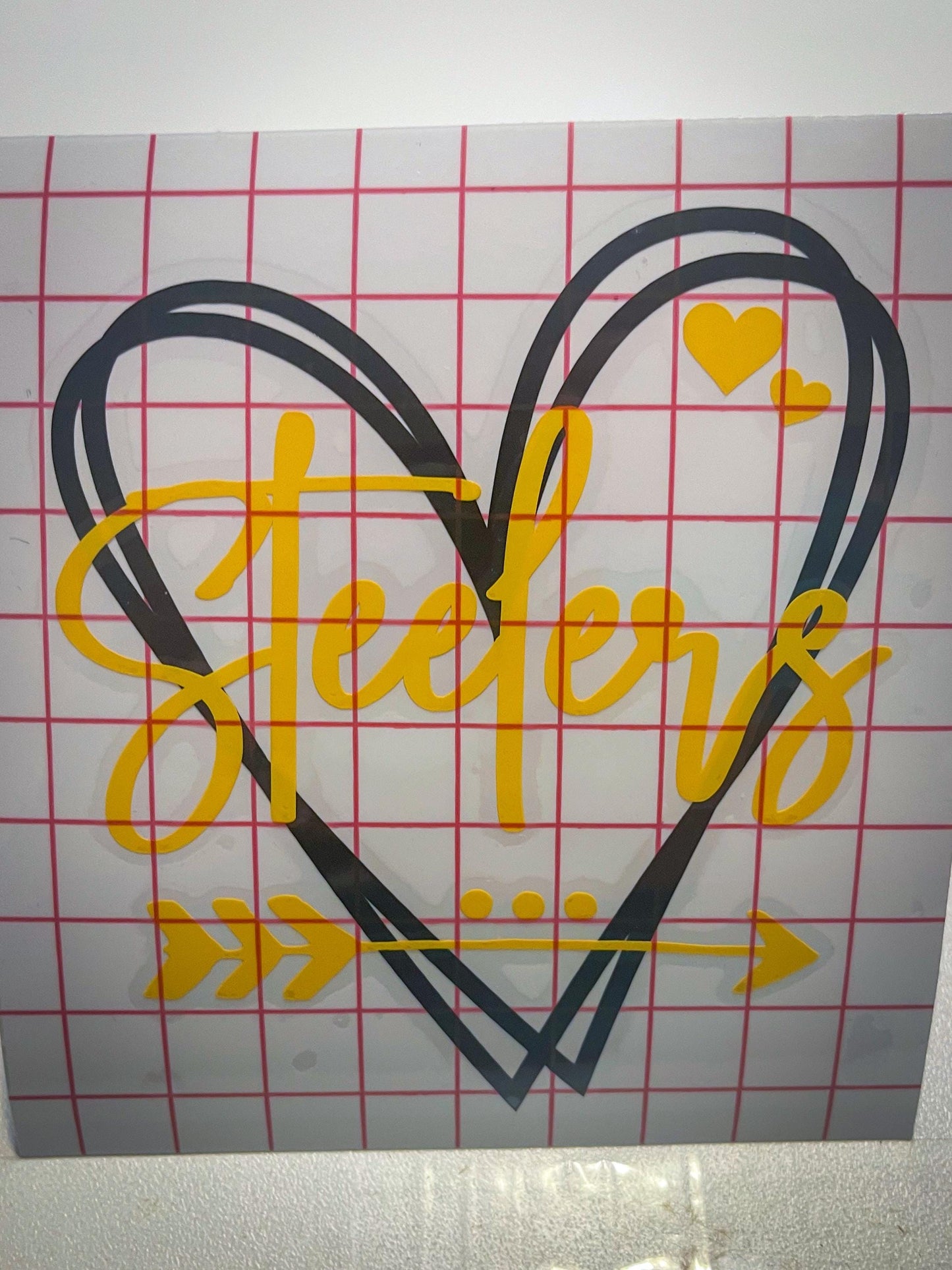 Steelers Vinyl Heart Decal, Sticker, Heart, Decal, Vinyl, Cup Decal, Window Decal, Yeti Decal, Tervis Decal, Rtic Decal