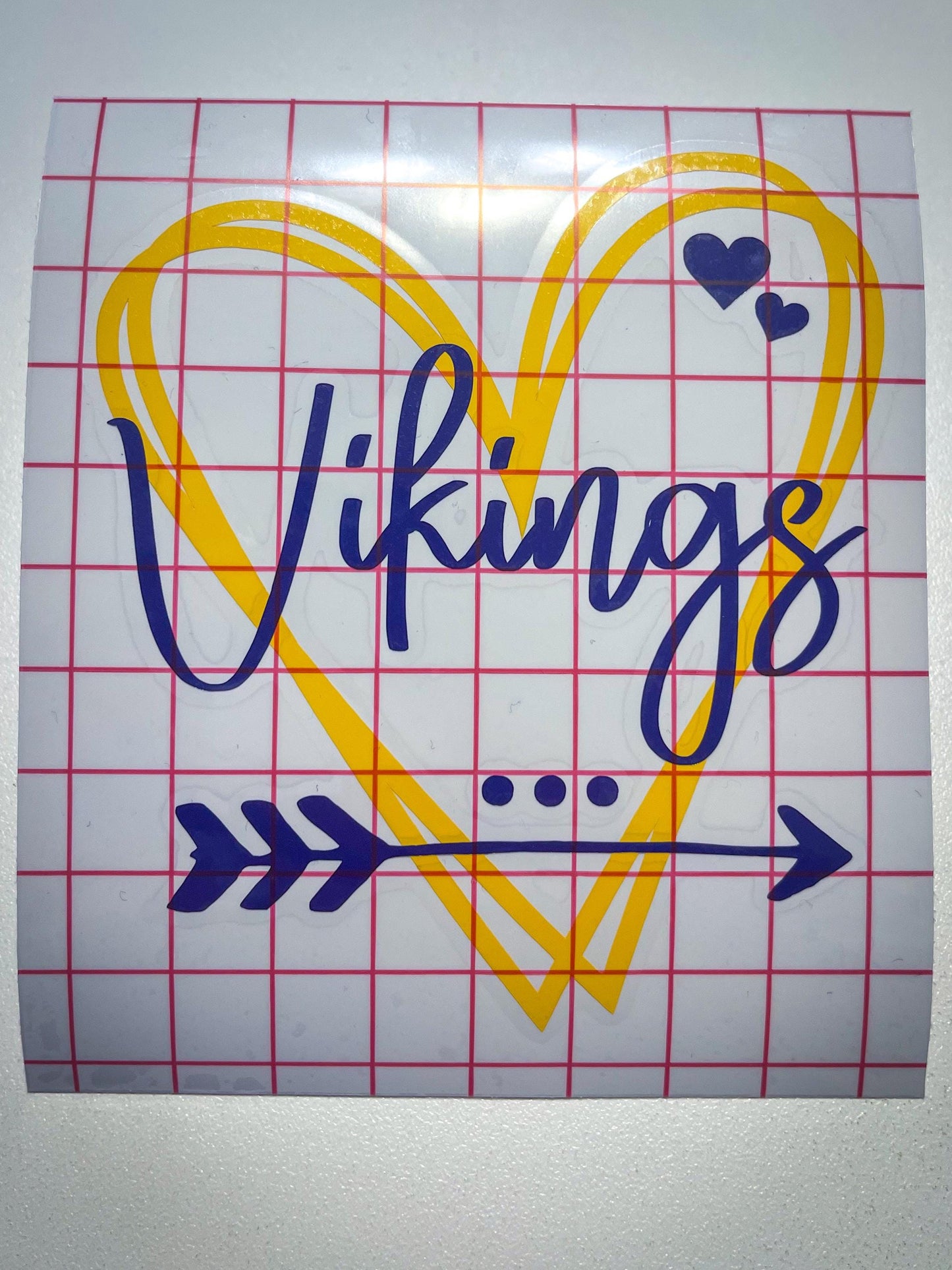 Vikings Vinyl Heart Decal, Sticker, Heart, Decal, Vinyl, Cup Decal, Window Decal, Yeti Decal, Tervis Decal, Rtic Decal