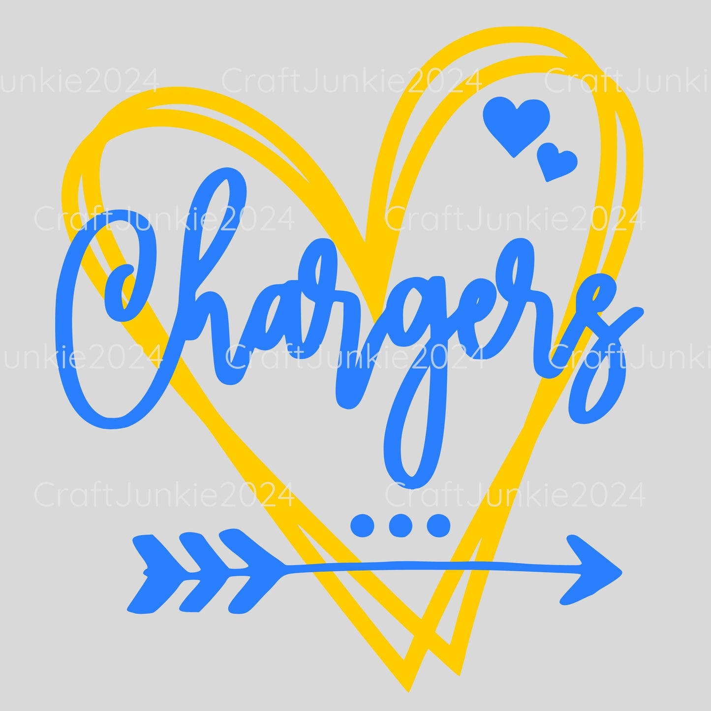 Chargers Vinyl Heart Decal, Sticker, Heart, Decal, Vinyl, Cup Decal, Window Decal, Yeti Decal, Tervis Decal, Rtic Decal