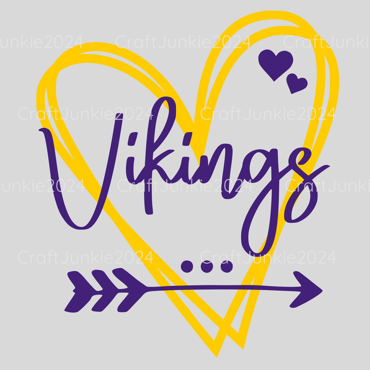 Vikings Vinyl Heart Decal, Sticker, Heart, Decal, Vinyl, Cup Decal, Window Decal, Yeti Decal, Tervis Decal, Rtic Decal