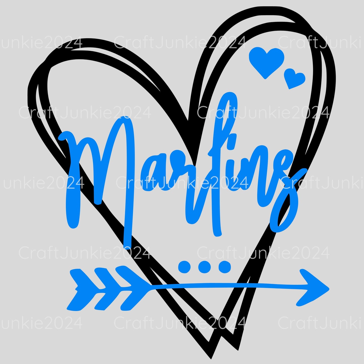 Marlins Vinyl Heart Decal, Sticker, Heart, Decal, Vinyl, Cup Decal, Window Decal, Yeti Decal, Tervis Decal, Rtic Decal