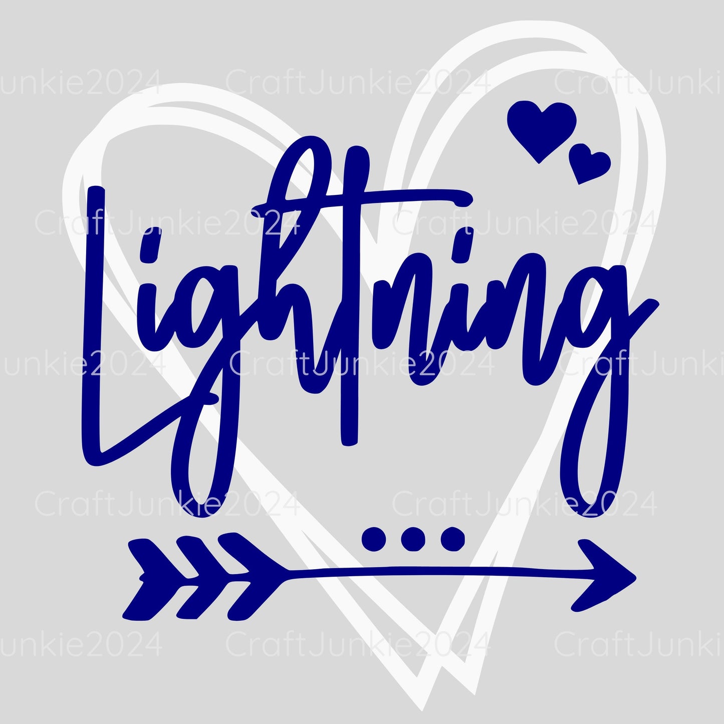Lightning Vinyl Heart Decal, Sticker, Heart, Decal, Vinyl, Cup Decal, Window Decal, Yeti Decal, Tervis Decal, Rtic Decal