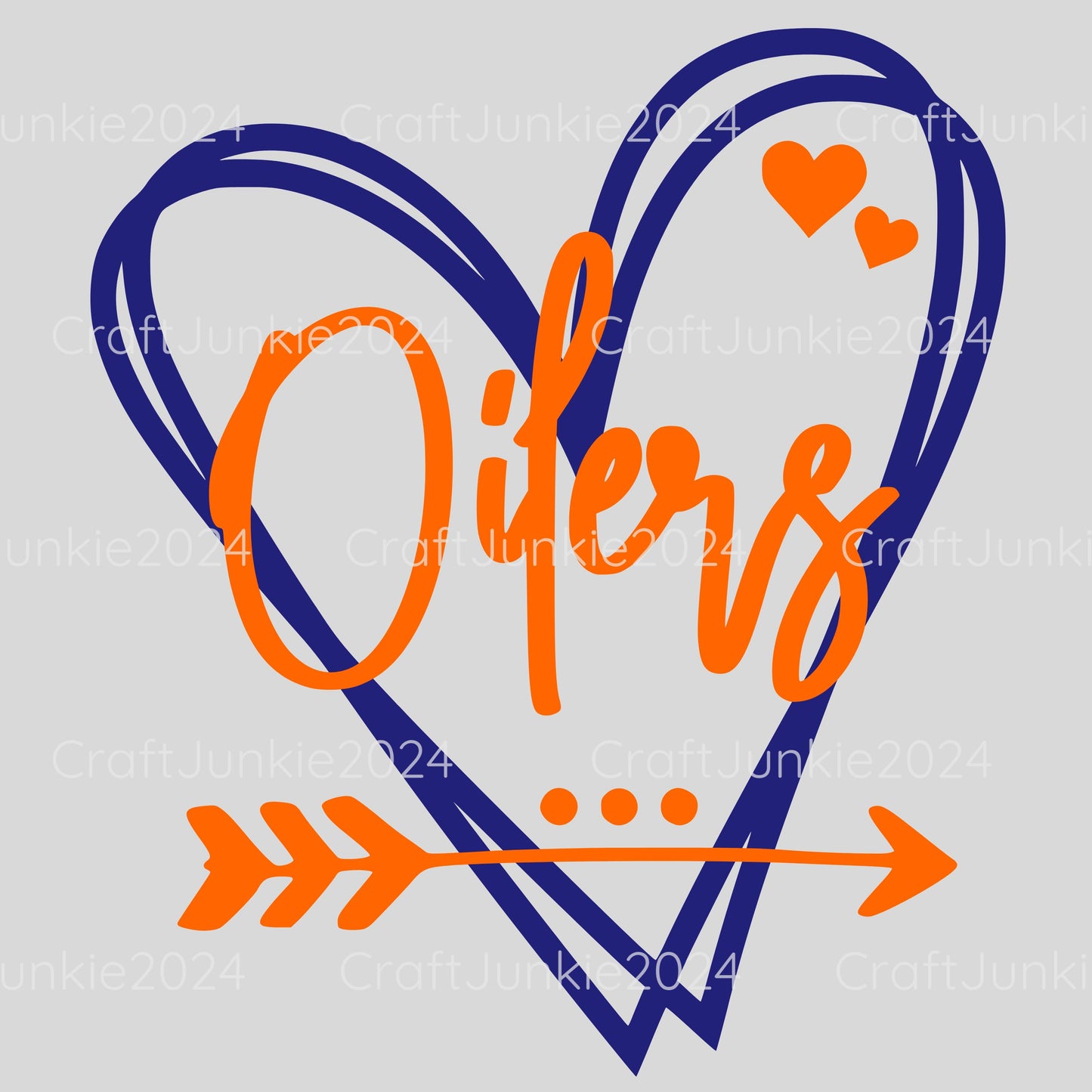 Oilers Vinyl Heart Decal, Sticker, Heart, Decal, Vinyl, Cup Decal, Window Decal, Yeti Decal, Tervis Decal, Rtic Decal