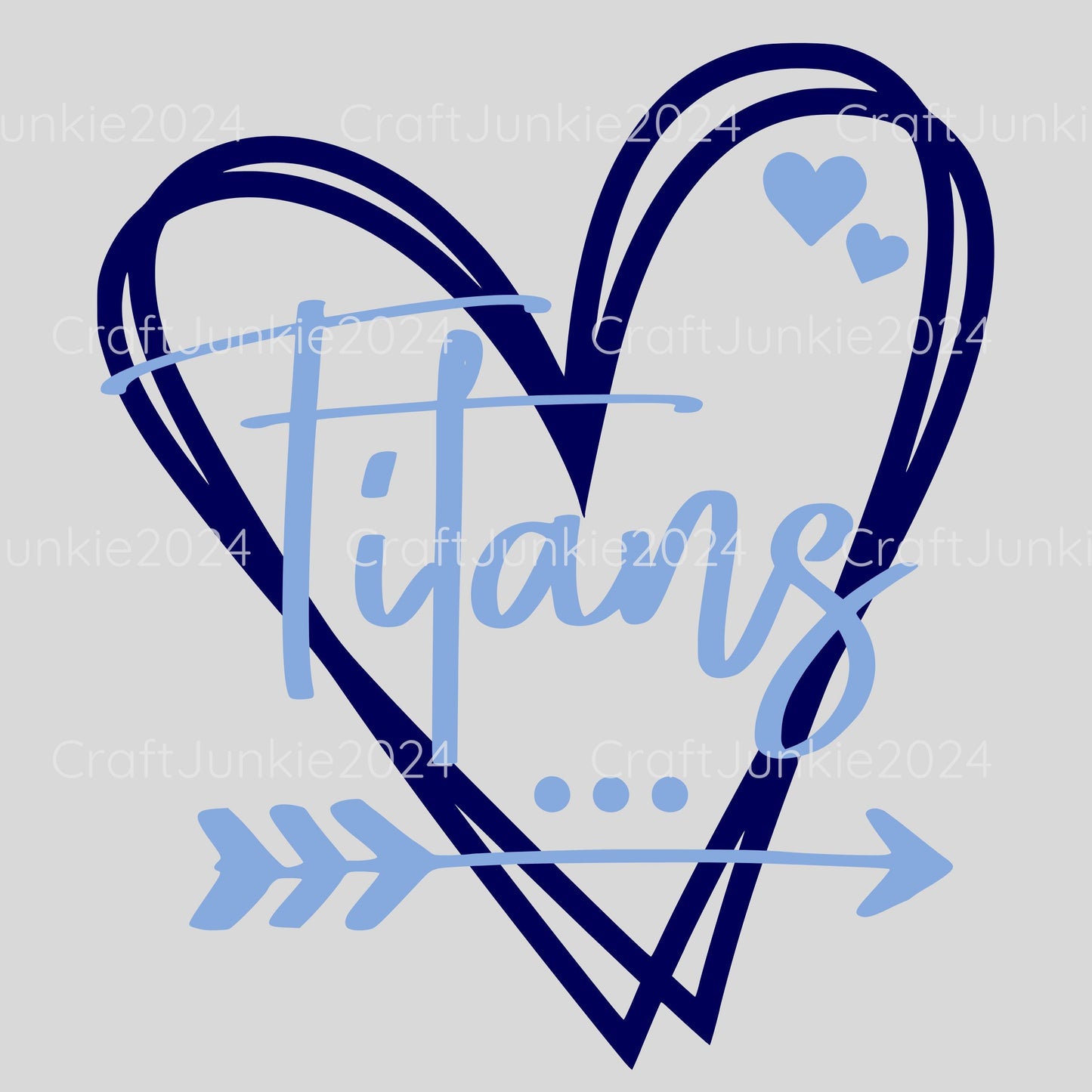 Titans Vinyl Heart Decal, Sticker, Heart, Decal, Vinyl, Cup Decal, Window Decal, Yeti Decal, Tervis Decal, Rtic Decal