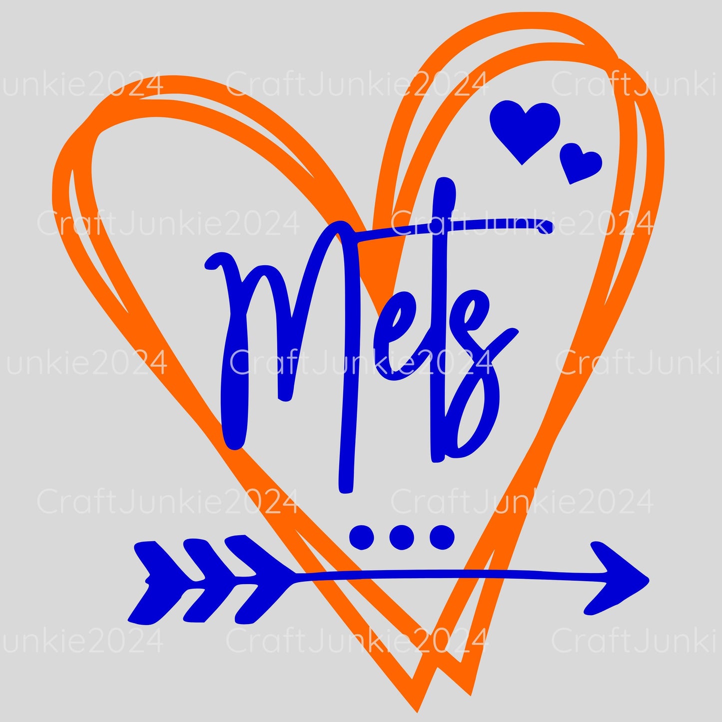 Mets Vinyl Heart Decal, Sticker, Heart, Decal, Vinyl, Cup Decal, Window Decal, Yeti Decal, Tervis Decal, Rtic Decal