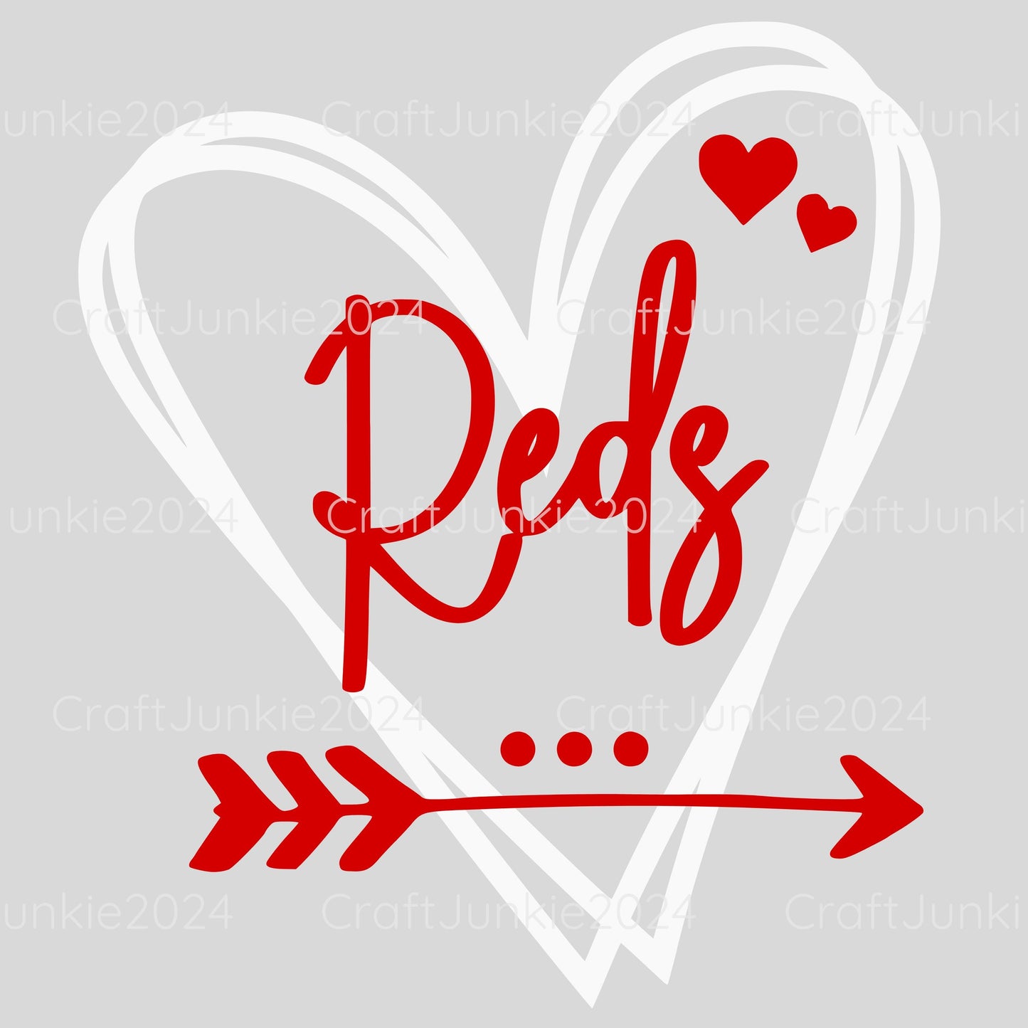 Reds Vinyl Heart Decal, Sticker, Heart, Decal, Vinyl, Cup Decal, Window Decal, Yeti Decal, Tervis Decal, Rtic Decal