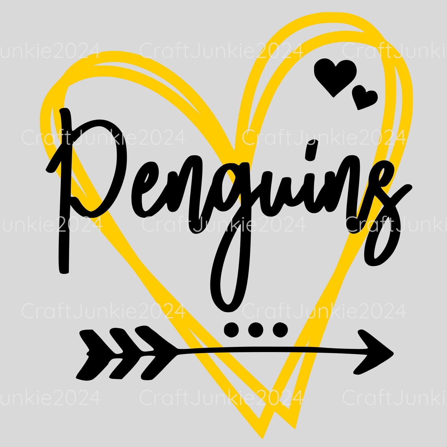 Penguins Vinyl Heart Decal, Sticker, Heart, Decal, Vinyl, Cup Decal, Window Decal, Yeti Decal, Tervis Decal, Rtic Decal