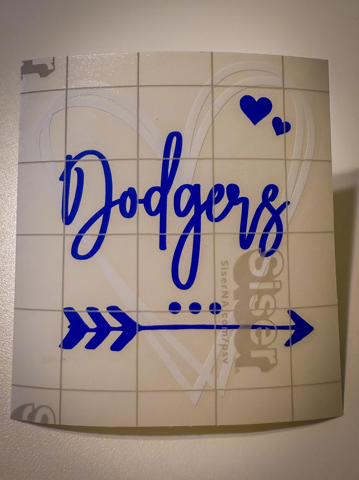 Dodgers Vinyl Heart Decal, Sticker, Heart, Decal, Vinyl, Cup Decal, Window Decal, Yeti Decal, Tervis Decal, Rtic Decal