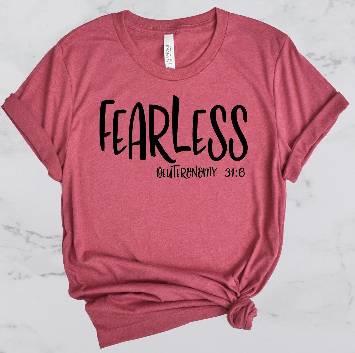 Fearless Bible Verse Short Sleeve T-Shirt