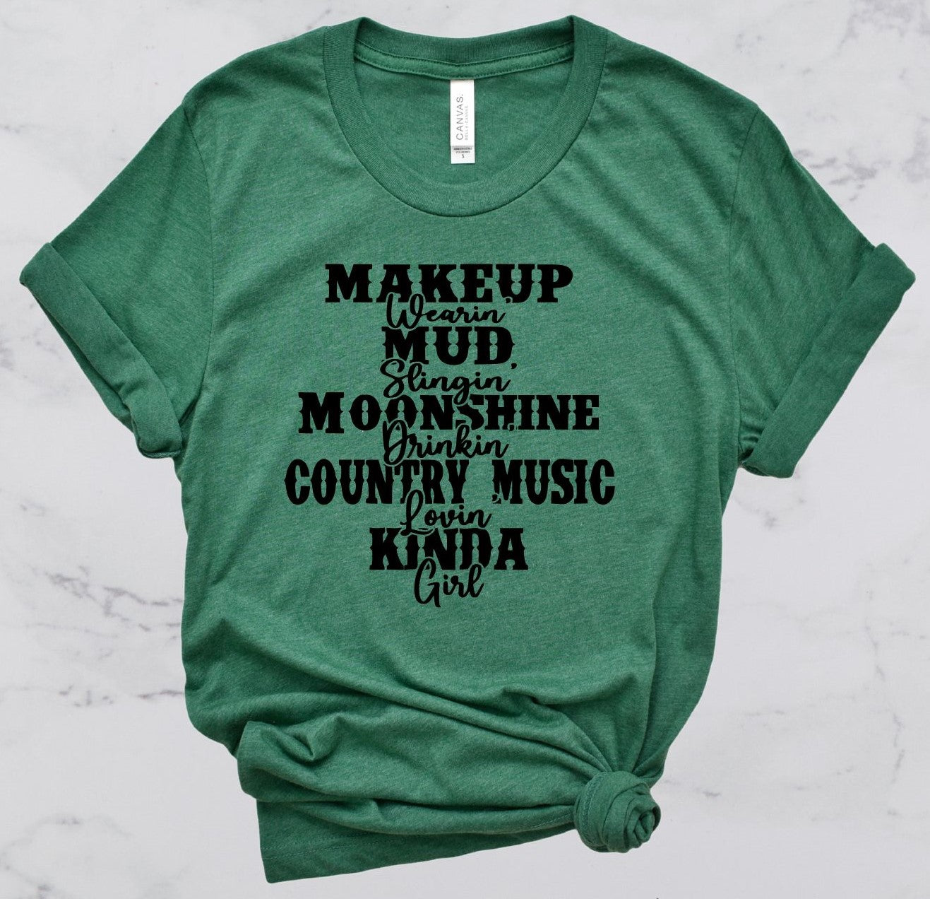 Makeup, Mud, Moonshine & Country Music Short Sleeve T-Shirt