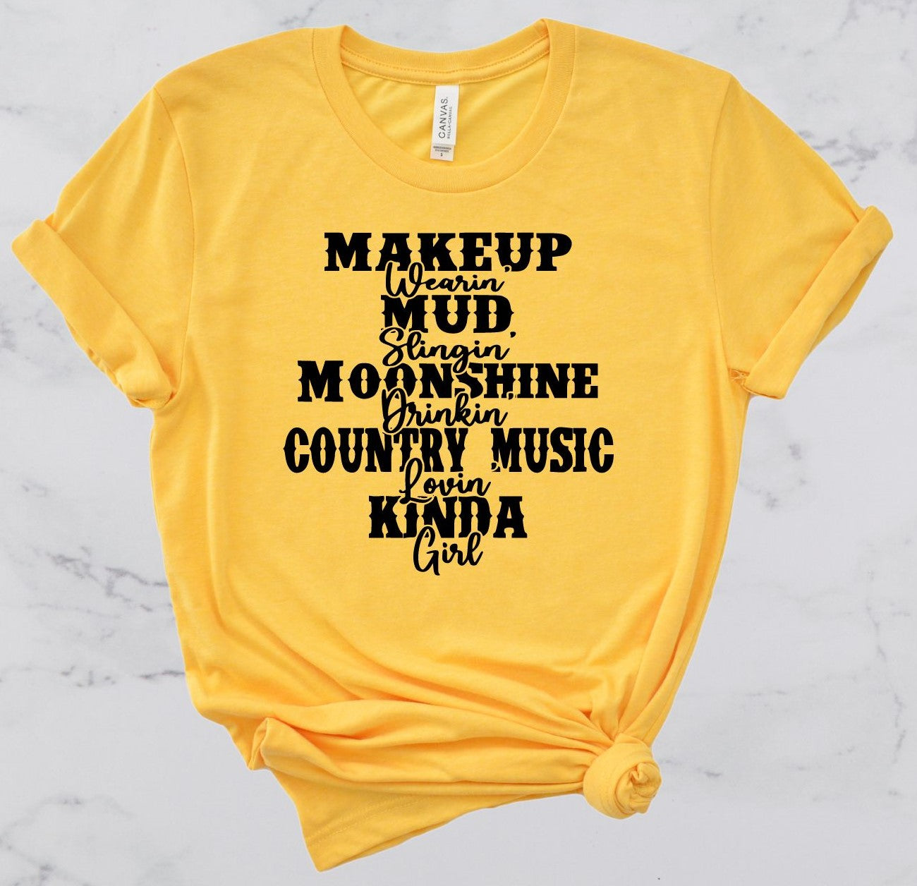 Makeup, Mud, Moonshine & Country Music Short Sleeve T-Shirt