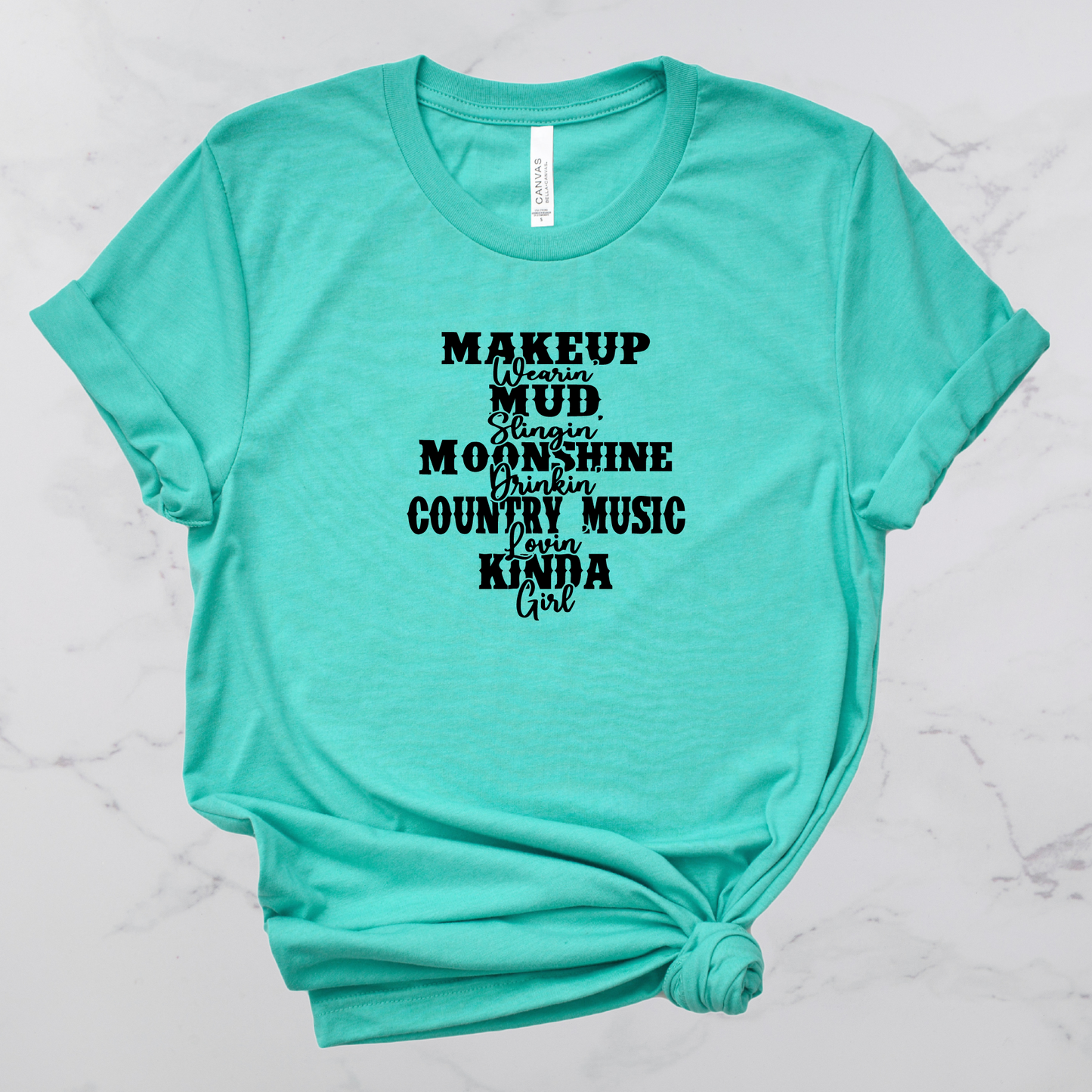 Makeup, Mud, Moonshine & Country Music Short Sleeve T-Shirt