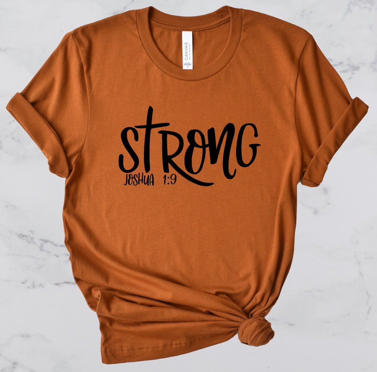 Strong Bible Verse Short Sleeve T-Shirt