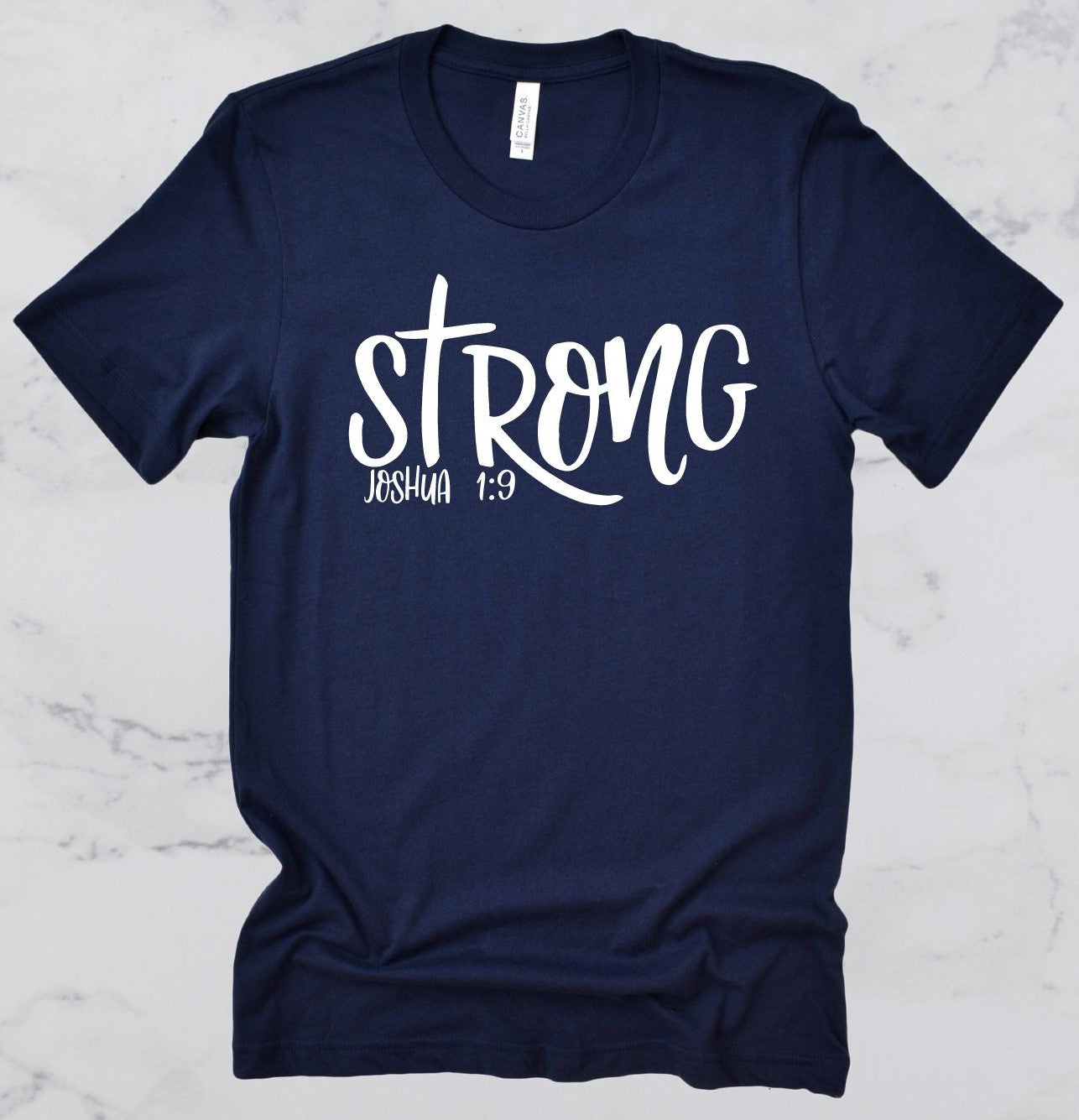 Strong Bible Verse Short Sleeve T-Shirt