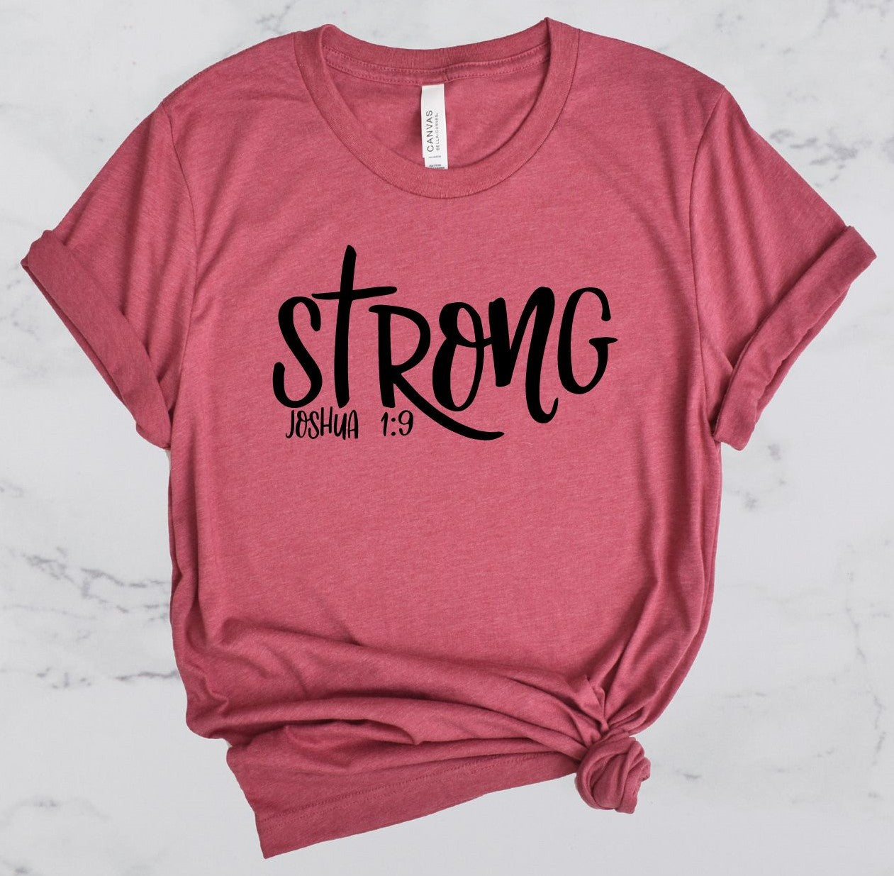 Strong Bible Verse Short Sleeve T-Shirt