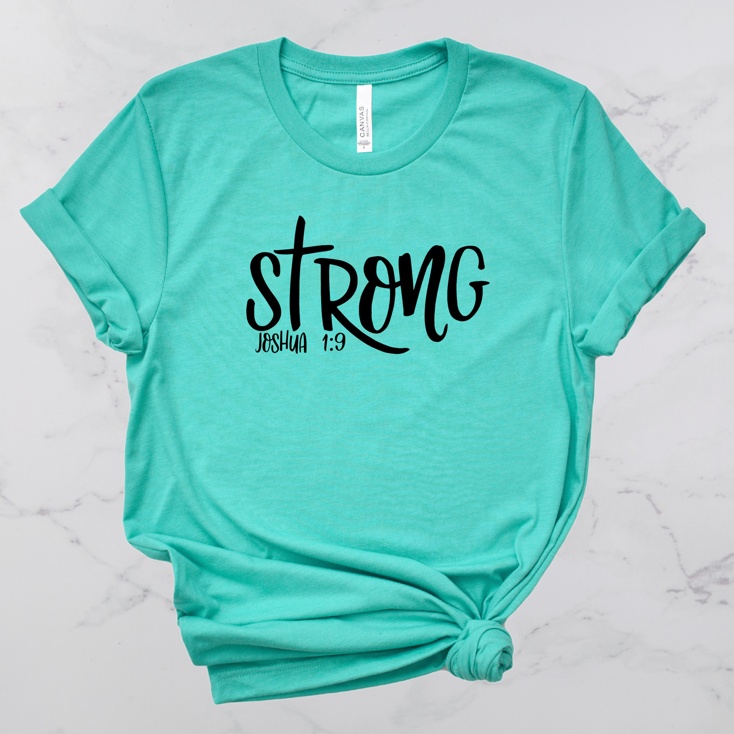 Strong Bible Verse Short Sleeve T-Shirt