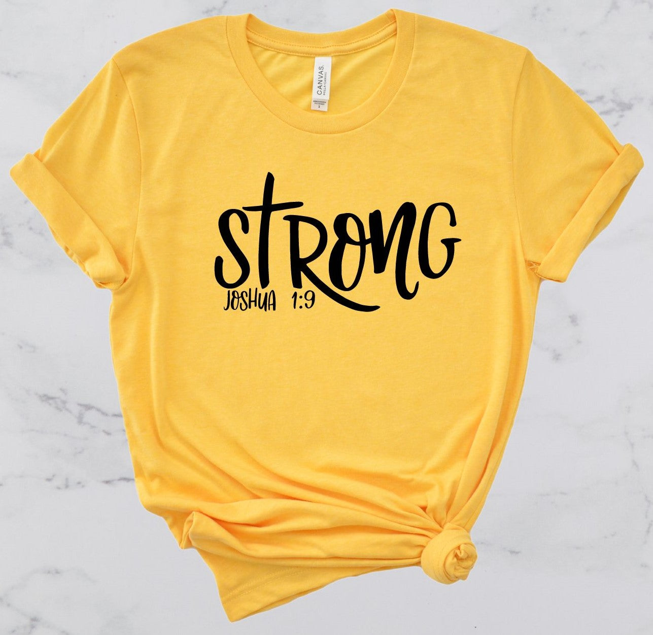 Strong Bible Verse Short Sleeve T-Shirt