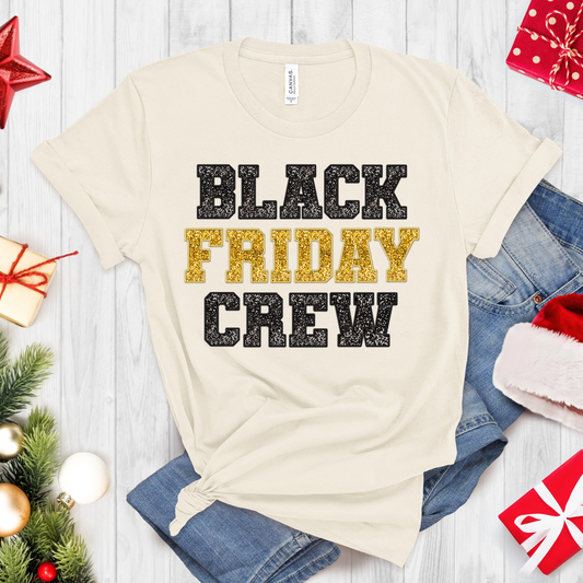 Black Friday Crew T-Shirt – Shopping Team Short Sleeve Graphic Tee