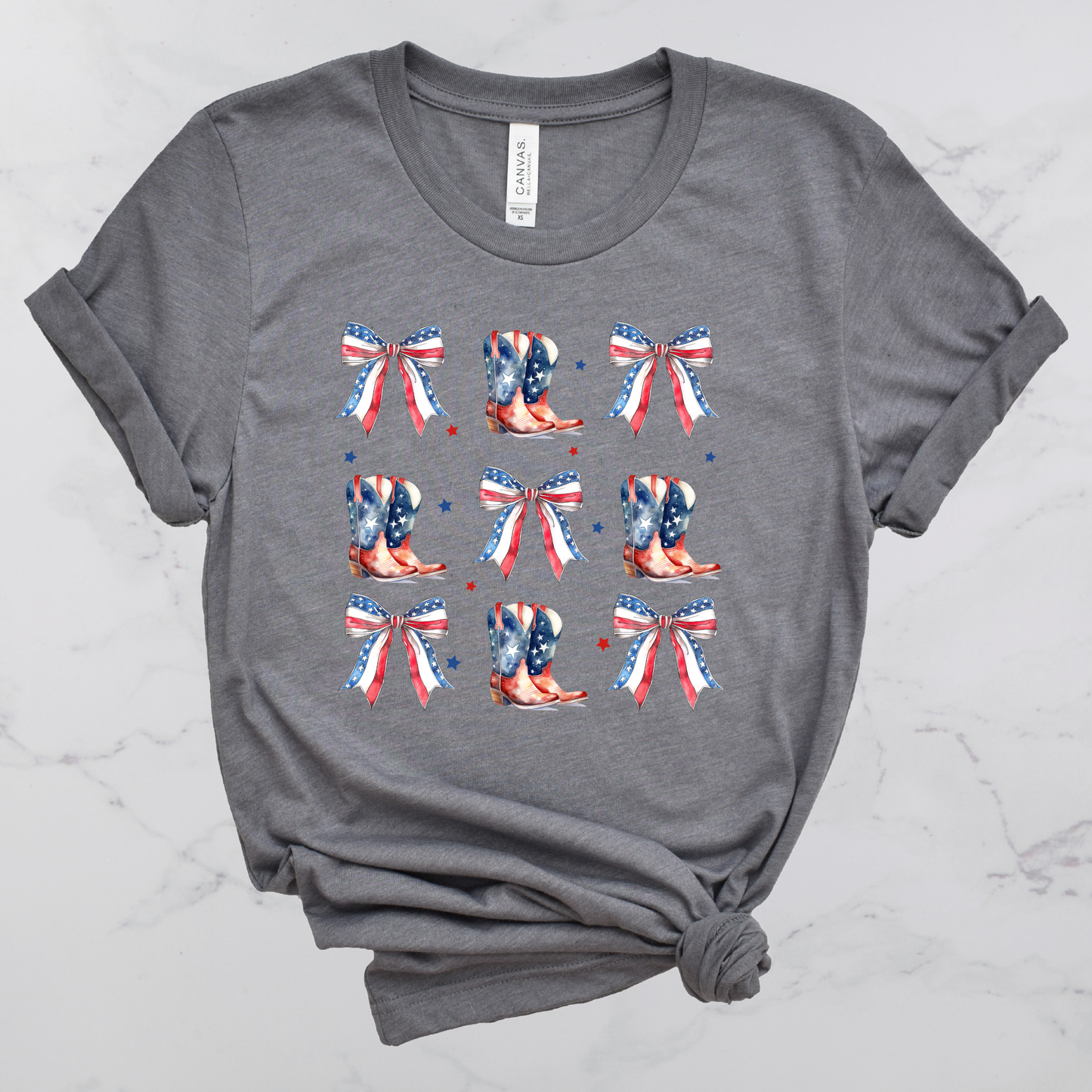 Patriotic Boots & Bows Short Sleeve T-Shirt