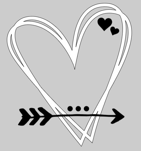 Customizable Vinyl Heart Decal