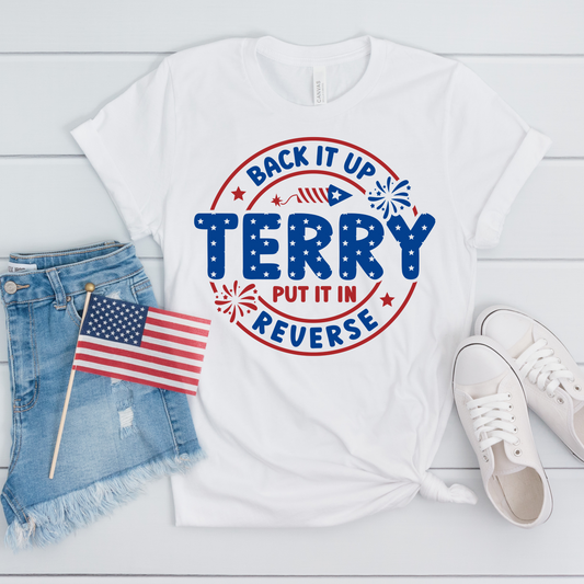 Patriotic Back It Up Terry Short Sleeve Graphic Tee