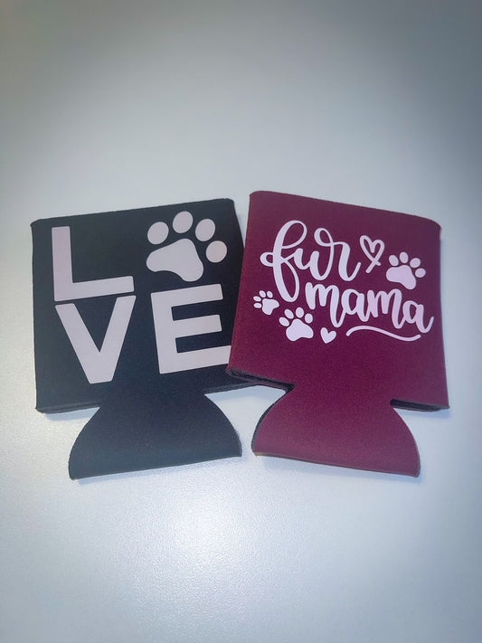 Dog Themed Can & Bottle Sleeves, Cozies, Drinking, Can Cooler, Can Sleeve, Bottle Sleeve