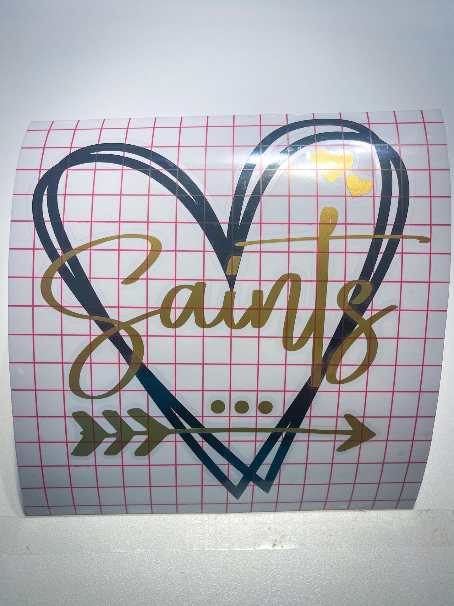 Saints Vinyl Heart Decal, Sticker, Heart, Decal, Vinyl, Cup Decal, Window Decal, Yeti Decal, Tervis Decal, Rtic Decal