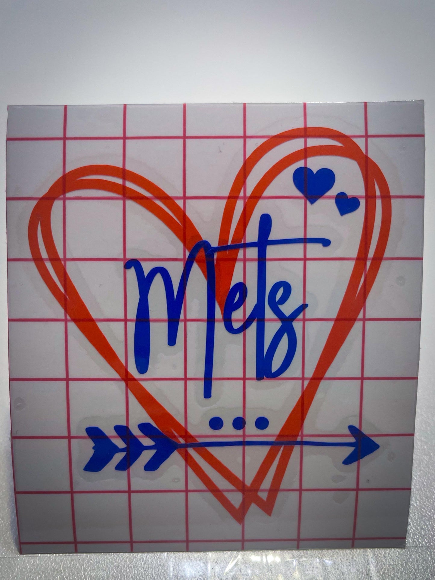 Mets Vinyl Heart Decal, Sticker, Heart, Decal, Vinyl, Cup Decal, Window Decal, Yeti Decal, Tervis Decal, Rtic Decal