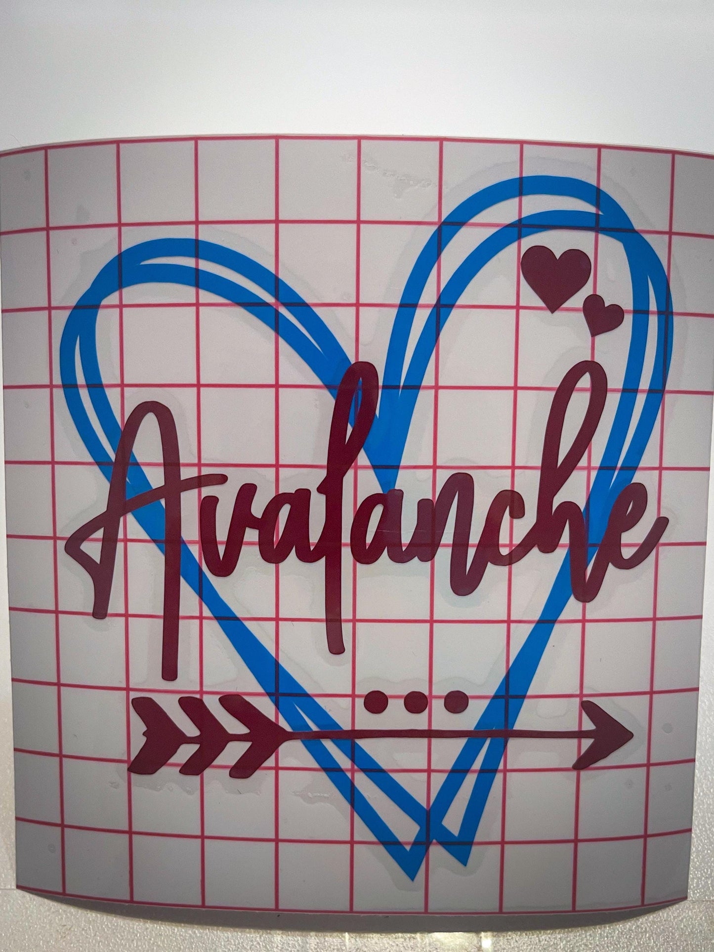 Avalanche Vinyl Heart Decal, Sticker, Heart, Decal, Vinyl, Cup Decal, Window Decal, Yeti Decal, Tervis Decal, Rtic Decal