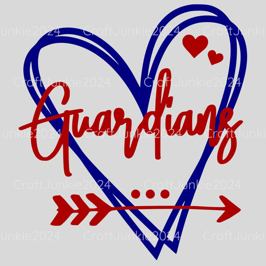 Guardians Vinyl Heart Decal, Sticker, Heart, Decal, Vinyl, Cup Decal, Window Decal, Yeti Decal, Tervis Decal, Rtic Decal