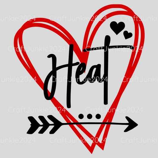Heat Vinyl Heart Decal, Sticker, Heart, Decal, Vinyl, Cup Decal, Window Decal, Yeti Decal, Tervis Decal, Rtic Decal