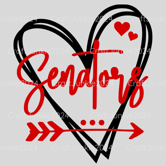 Senators Vinyl Heart Decal, Sticker, Heart, Decal, Vinyl, Cup Decal, Window Decal, Yeti Decal, Tervis Decal, Rtic Decal